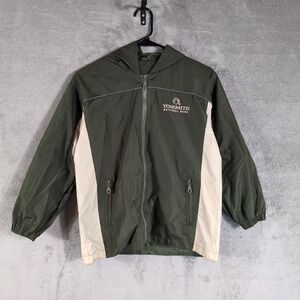 Yosemite National Park Hooded Windbreaker Jacket Green XL Kids